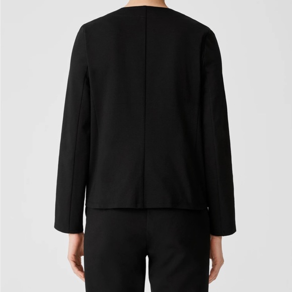 Eileen Fisher Cotton Ponte Womens Business Casual Collarless Blazer Jacket XL - Picture 3 of 8